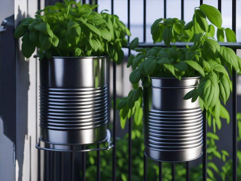 How to Turn Coffee Tins into a Hanging Herb Garden