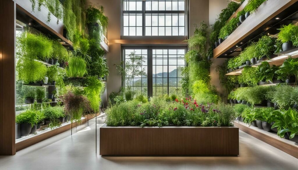 aesthetic appeal vertical herb garden