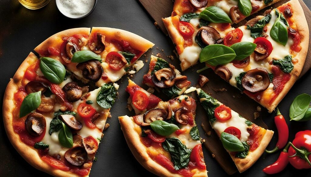 Pizza with fresh toppings